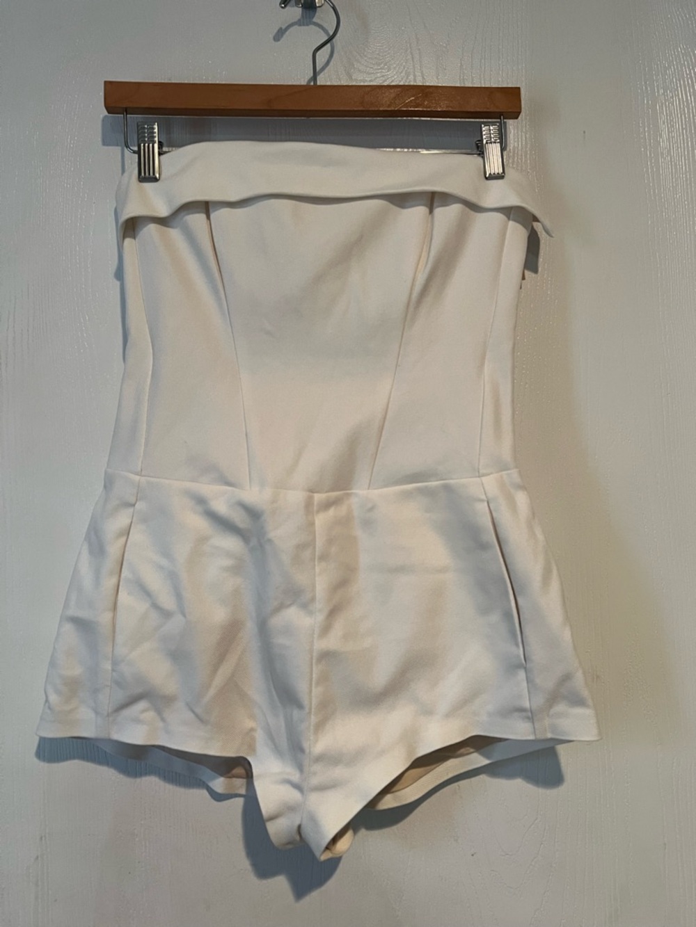 CultNaked Revolve Off White Strapless Romper Women Sz Small